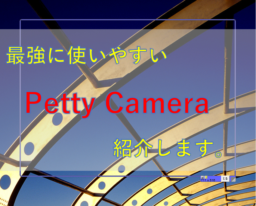 【パソコンスクリーンショット】インストール不要のPetty Camera（ぺティカメラ）のダウンロード法と使い方